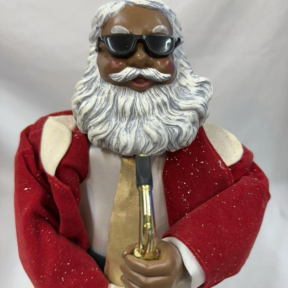 Gemmy Sax Playing Santa Claus Animated Jazz Music Christmas Vintage 15" READ DES - Picture 8 of 16